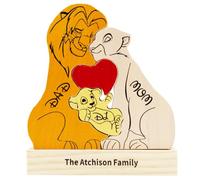Puzzle in legno personalizzato con 2-7 cognomi, segno di leone in legno, cartelli in legno personalizzabili per decorazioni per la casa e regali di festival, compleanno per mamma, papà