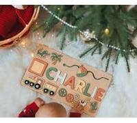 Puzzle in legno personalizzato con nome del bambino, giocattolo di apprendimento precoce, ideale per tutti, bambini, ragazzi e ragazze, regalo perfetto per 1 compleanno