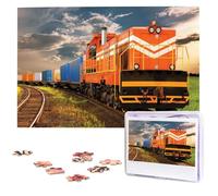 Puzzle in legno personalizzato da 1000 pezzi, puzzle di coppia, puzzle per famiglia, treno merci, foto, puzzle per adulti, compleanno, matrimonio, 75 x 50 cm