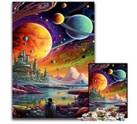 Puzzle in legno "Pianeta Colorato" da 1000 pezzi per adulti, rilassante e divertente, perfetto regalo di Natale e decorazione per la casa, 50x75CM/19,68x29,52 pollici.