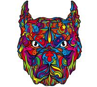 Puzzle in legno - Pitbull / M