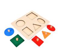 Puzzle in legno puzzle a forma colorata con manopola giocattolo a forma di piolo multipli per bambini che apprendono le attività di apprendimento |