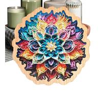 Puzzle in legno,Puzzle in legno,74 pezzi puzzle in legno per forma di fiore | Giocattoli da gioco di puzzle 5,12x5,12 pollici, puzzle in legno, centrotavola per riunioni di famill