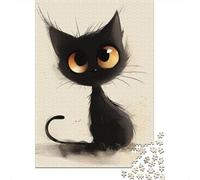 Puzzle in legno quadrato creativo da 1000 pezzi a forma di gatto persiano per adulti, gioco educativo, sfida giocattolo, 1000 pezzi (75x50 cm)