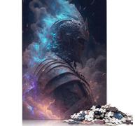 Puzzle in legno quadrato creativo da 1000 pezzi Guerriero del futuro per adulti Gioco educativo Sfida Giocattolo 38x26 cm/1000 pezzi