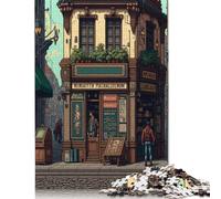 Puzzle in legno quadrato creativo Hanau Pixel Art da 1000 pezzi per adulti, gioco educativo, sfida giocattolo, 38x26 cm/1000 pezzi