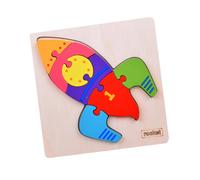 Puzzle in legno Razzo Montessori - puzzle a incastro educativo per bambini