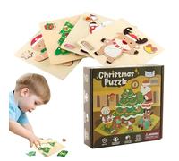 Puzzle in legno renna Babbo Natale - Puzzle con albero di pan di per, giocattolo educativo creativo per ragazze ragazzi 3 anni e più decorazione per feste invernali