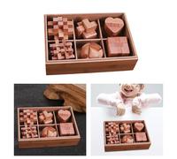 Puzzle in legno Rompicapo Puzzle mentali Scatola per bambini Gioco per