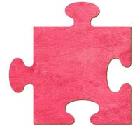 Puzzle in legno rosa scuro verniciato su entrambi i lati, decorazione fai da te, 3-50 cm, in compensato di betulla da 3 mm, disponibile singolarmente o in set, dimensioni: 8 cm, confezione da 10 pezzi