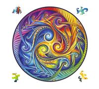 Puzzle In Legno Rotondo Da 200 Pezzi Spiral Incarnation