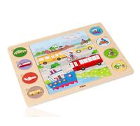 Puzzle in legno secondo l’ombra - mezzi di trasporto 17 pz VIGA