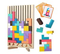 Puzzle in legno Tetris, giocattolo educativo, giochi montessori 3 4 5 6 anni, intelligenza jigsaw giocattolo cervello colorato, blocchi geometrici Tetris, regalo per bambini