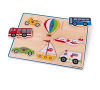 Puzzle in legno trasporti Bigjigs Toys