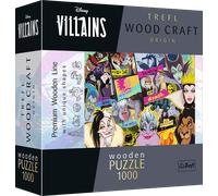 Puzzle in legno TREFL Wood Craft Origin Disney: incontro dei cattivi 1000 pezzi