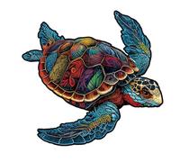 Puzzle in legno Turtle de mer - puzzle animale creativo per adulti, puzzle in legno irregolare dettagliato nel design colorato | Gioco di tartaruga unico per il rilassamento dello stress, la palestra