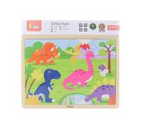 Puzzle in legno VIGA con dinosauri, 16 pezzi