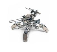 Puzzle in metallo 3D, 410 pezzi, Mecha a quattro zampe, fai da te, robot meccanico da assemblare con funzione girevole, modello da collezione, decorazione da scrivania, regalo per adulti