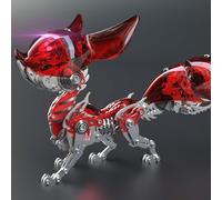 Puzzle in metallo 3D per adulti con volpe con luce, kit modello 3D per adulti, puzzle in metallo colorato steampunk 3D per adulti, modello desktop giocattolo