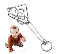 Puzzle in metallo, 8 pezzi Test QI Gioco mentale Rompicapo - Anello cinese Trucchi magici Giocattolo Sblocca Gioco di interblocco per bambini Adulti