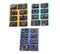 Puzzle in metallo, giocattoli educativi, 5 x 5 cm, Brain Teasers Games - Compact Metal Mind Puzzles Disentanglement Toys | for Children Teens Family Boys Girls Home Outdoor School Travel