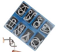 Puzzle in metallo - Gioco di sblocco Anelli in ferro rompicapo, gioco di incastro e sblocco - per adulti adolescenti compleanno casa festa aula viaggio