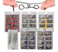 Puzzle in metallo, gioco intelligente di allenamento logico, gioco di logica con fili metallici intrecciati | per casa, ufficio, viaggi, adolescenti, adulti e regali per feste