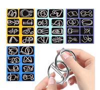 Puzzle in metallo per 16 pezzi educativi | Gioco di riflessione in metallo per cervello | per e adulti in famiglia o in gruppo