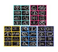 Puzzle in metallo per adulti, giocattolo portatile per test logici, gioco di test 'intelligenza per allenamento cerebrale e , attività del puzzle per bambini, adulti, casa, ufficio o