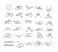 Puzzle In Metallo Rompicapi - Giocattolo per Sfide Intellettuali | Gioco Di Con Filo Metallico Intrecciato,Ideale per Casa Ufficio Scuola Viaggio Bambini Adulti e come Regalo per Feste