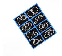 Puzzle in metallo Solving,Puzzle in metallo 3D rompicapo,Anello puzzle rompicapo metallico,Set di anelli meccanici di fisica,Giochi di sfida mente,Giocattoli Fidget