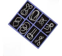 Puzzle in metallo Solving,Puzzle in metallo 3D rompicapo,Anello puzzle rompicapo metallico,Set di anelli meccanici di fisica,Giochi di sfida mente,Giocattoli Fidget