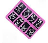 Puzzle in metallo Solving,Puzzle in metallo 3D rompicapo,Anello puzzle rompicapo metallico,Set di anelli meccanici di fisica,Giochi di sfida mente,Giocattoli Fidget