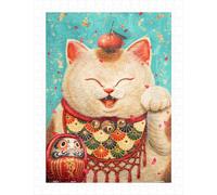 Puzzle in plastica Pintoo 300 pezzi Phoenix Chan Buona fortuna gatto 24 x 31 cm