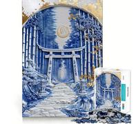 Puzzle in porcellana "Santuario della foresta" da 1000 pezzi per ragazzi, ideale per migliorare la memoria, rilassarsi e divertirsi, con bordi precisi Regalo creativo (38x26cm)