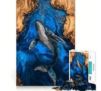 Puzzle in resina "Il canto della balena" da 1000 pezzi per adulti, gioco di logica, divertimento in casa, bordi precisi, oggetto da collezione 38x26cm