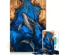Puzzle in resina "Il canto della balena" per ragazzi, 1000 pezzi, gioco cognitivo, hobby tranquillo, bordo premium, regalo di Natale 50x75cm