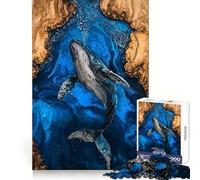 Puzzle in resina "Il canto della balena" per ragazzi, 1000 pezzi, gioco cognitivo, hobby tranquillo, bordo premium, regalo di Natale 50x75cm