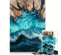 Puzzle in resina Ocean's Embrace per adulti, 1000 pezzi, con tema "Ricorda, Migliora, Tempo di Pace", taglio preciso, Lista dei Desideri di Babbo Natale (50x75cm)