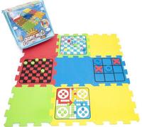 Puzzle in schiuma con giochi da tavolo 26,5 × 26,5 cm