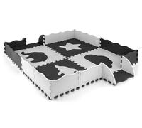 Puzzle in schiuma Jolly 2 x 2 numeri, colore grigio, ideale per bambini, tappetino da gioco interattivo con numeri, divertimento per i più piccoli