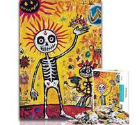 Puzzle in stile Basquiat per adolescenti, puzzle da 1000 pezzi per adolescenti, gioco per famiglie, antistress, sfida difficile, regali di Babbo Natale segreto, 50x75cm