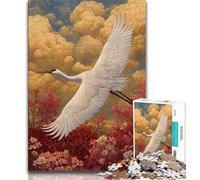 Puzzle in stile cinese a forma di gru dalla corona rossa per adulti e adolescenti,aiuta il cervello a esercitare i giocattoli avvincenti per coltivare la pazienza e l'interazione genitore-figlio