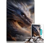 Puzzle in stile cinese con drago, 1000 pezzi, regalo per adulti, per ammazzare il tempo durante le vacanze Ogni pezzo è unico: un gioco stimolante e divertente per tutta la famiglia (50x75cm)