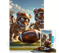 Puzzle in stile vecchia scuola di football americano con i Tiger Cubs, 1000 pezzi, giocattolo per allenare la mente, rilassante e divertente, regalo per le vacanze (38x26cm)