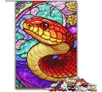 Puzzle in vetro colorato a forma di serpente per adulti, 2000 pezzi, adatti a persone dai 14 anni in su, idee regalo per la decorazione della casa (70x100cm)