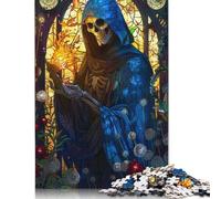 Puzzle in vetro colorato con la morte, 1000 pezzi, per adulti, regali, puzzle in legno per adulti e adolescenti, giocattoli per l'intrattenimento della famiglia, 1000 pezzi (75x50 cm)