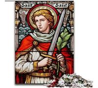 Puzzle in vetro colorato di San Ambrogio per adulti, 1000 pezzi, gioco stimolante, giocattoli, decorazioni da parete, regali unici per compleanno e Natale (26x38cm)