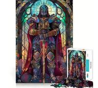 Puzzle in vetro Paladino Guerriero da 1000 pezzi per adolescenti, gioco cognitivo, passatempo rilassante, bordo premium, lista dei desideri di Babbo Natale (38x26cm)