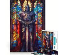 Puzzle in vetro Paladino Guerriero per adolescenti, 1000 pezzi, gioco di intelletto, rilassante, di qualità, regalo stagionale (38x26cm)